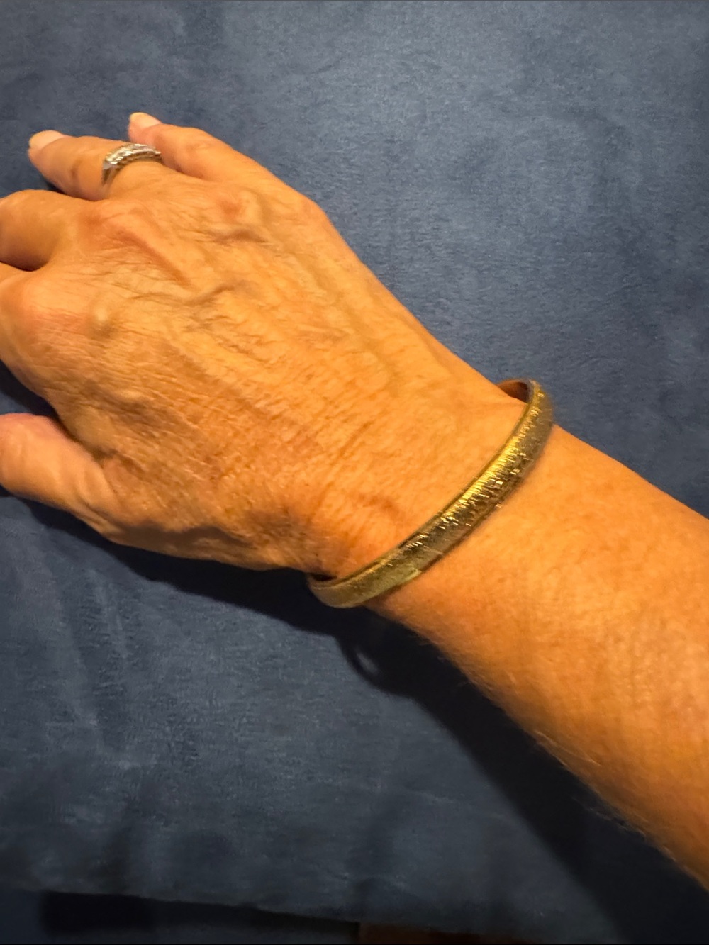 Monet Gold Textured Bangle Bracelet - Picture 2 of 4